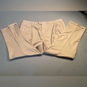RSM,‎ Rochester big and tall men’s 51”, Cotten khakis, pleated front, cuffed.